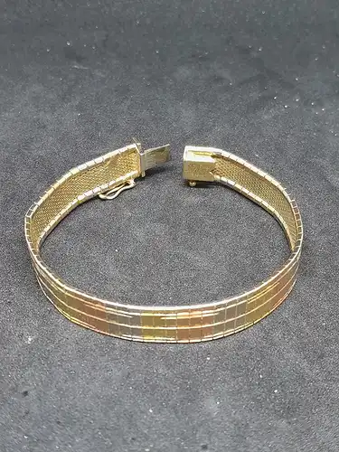 Goldarmband - Damenarmband - 14 Karat - 3 Farben-Gold - 585er Echtgold