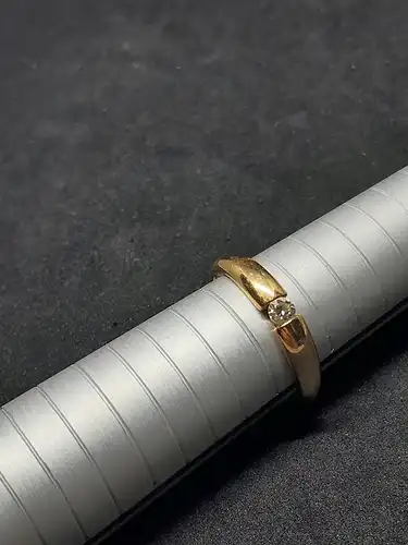 Goldring mit Brillanten - 14 Karat - 585 Echtgold - Ring - Goldring