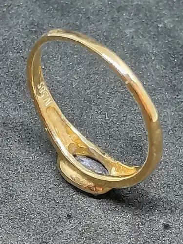 Goldring mit Iolit - 14 Karat - Gelbgold - Ring - 585 Echtgold