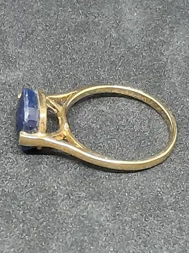 Goldring mit Topas - 9 Karat - Gelbgold - 375 Echtgold - Ring