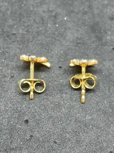 Ohrstecker mit Diamanten - 14 Karat - Gelbgold - 585 Echtgold