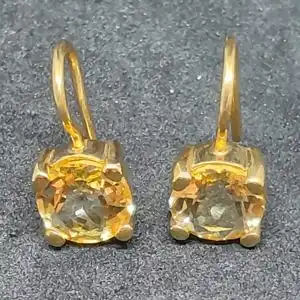 Ohrringe mit Citrine - 8 Karat - Ohrgehänge - 333 Echtgold