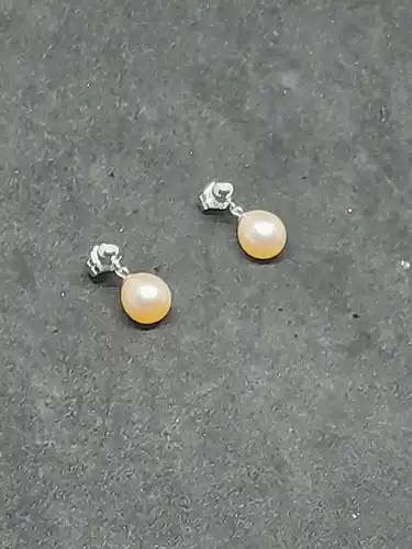 Ohrstecker mit Perlen - Gold Ohrstecker - 14 Karat - 585 Echtgold - Ohrstecker - Ohrringe