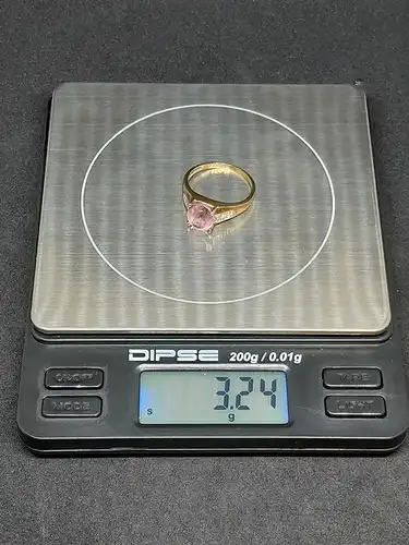 Goldring mit Topas und Diamanten 8 Karat Gelbgold - 333 Echtgold - Ring