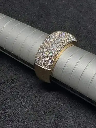 Goldring mit Diamanten - 14 Karat - 585 Echtgold - Ring - 109 Diamanten