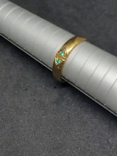 Goldring mit Zirkonia - 9 Karat - 375 Echtgold - Ring - Goldring