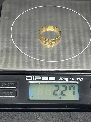 Goldring mit Zirkonia - 9 Karat - 375 Echtgold - Ring - Goldring