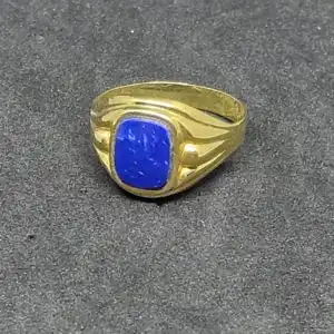 Goldring mit Lapis - 14 Karat - Ring - 585 Echtgold