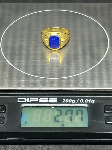 Goldring mit Lapis - 14 Karat - Ring - 585 Echtgold