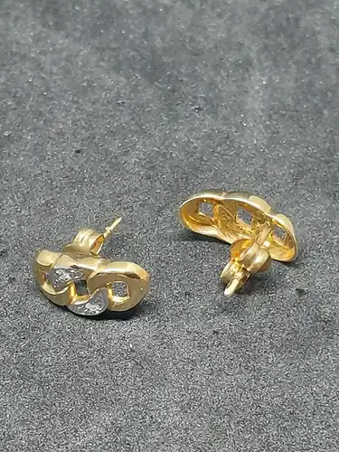 Ohrstecker mit Diamanten - 14 Karat - 585 Echtgold - Gold Ohrstecker - Ohrringe