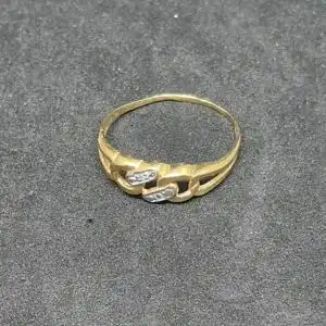 Goldring mit einem Diamanten - 14 Karat - 585 Echtgold - Ring