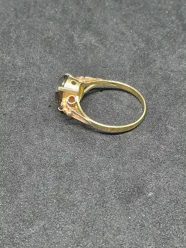 Goldring mit Rauchquarz - 14 Karat - 585 Echtgold - Ring