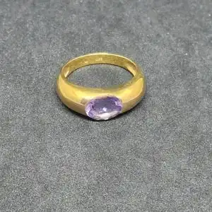 Goldring mit Amethyst - 8 Karat - 333 Echtgold - Ring