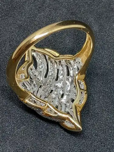 Goldring - 9 Karat - 375 Echtgold - Ring - Diamanten