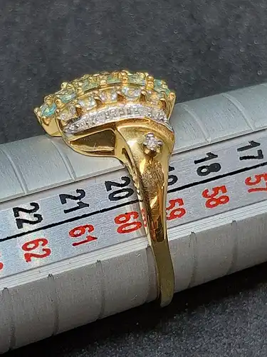 Goldring mit Diamanten - Ring - 14 Karat - 585 Echtgold