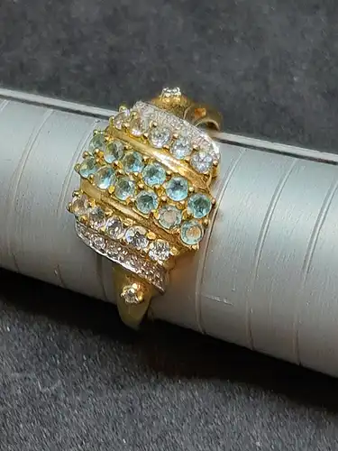 Goldring mit Diamanten - Ring - 14 Karat - 585 Echtgold