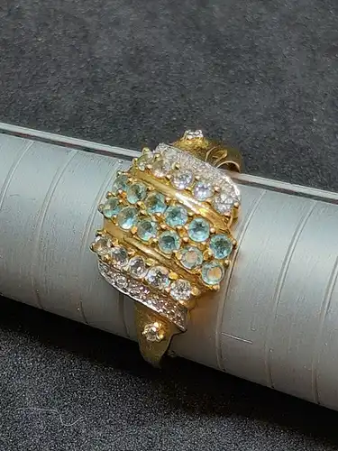 Goldring mit Diamanten - Ring - 14 Karat - 585 Echtgold