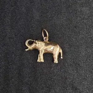 Goldanhänger mit Elefant aus 14 Karat Echtgold ( 585er ) 9.49gramm