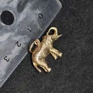 Goldanhänger mit Elefant aus 14 Karat Echtgold ( 585er ) 9.49gramm