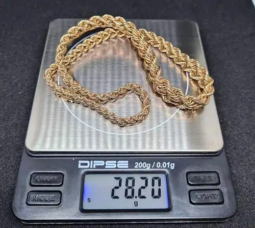 Halskette aus 14 Karat Echtgold ( 585er ) 40cm 28.20gramm