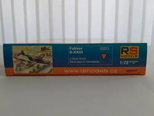 RS Models Fokker D-XXIII-1:72-92053-Modellflieger-OVP-1131