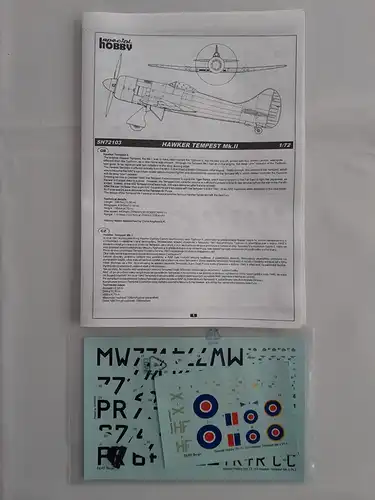 Special Hobby Hawker Tempest Mk.II "In RAF Service"-1:72-SH72103-Modellflieger-OVP-1116