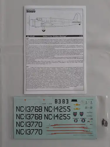 Special Hobby Vultee V-1A "Civilian Marking"-1:72-SH72130-Modellflieger-OVP-1115