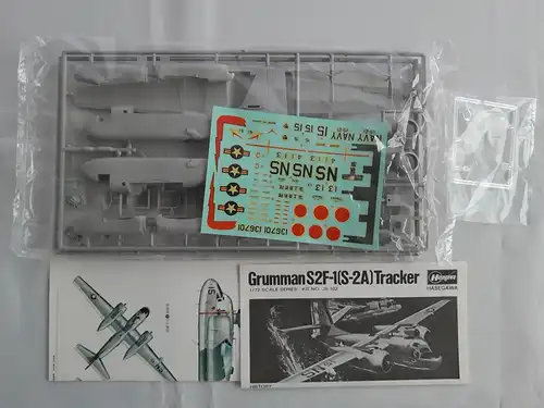 Hasegawa Grumman S2F-1(S-2A)Tracker-(1987)-1:72-K1(K001:800)-Bauteile versiegelt-Modellflieger-OVP-1101