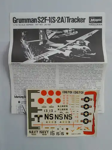 Hasegawa Grumman S2F-1(S-2A)Tracker (197x)-1:72-K1(JS-102)-Modellflieger-OVP-1100