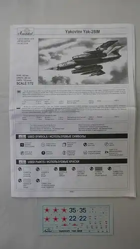 Amodel Yak-28IM-1:72-72126-Modellflieger-OVP-1060