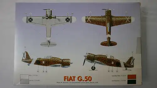 AML Fiat G.50 Italien fighter plane 1.Serie-Bauteile versiegelt-1:72-72005-Modellflieger-OVP-1049