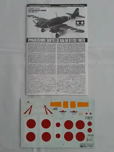 Tamiya Hyakushiki Shiten III Kai Air Defense Fighter-1:48-61056-Modellflieger-OVP-1141