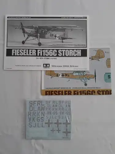 Tamiya Fieseler Fi156C Storch-1:48-61100-Modellflieger-OVP-1147