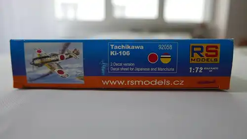 RS Models Tachikawa Ki-106-1:72-92058-Modellflieger-OVP-1048