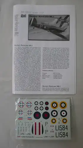 Sword Hawker Hurricane Mk I-1:72-SW 72012-Modellflieger-OVP-0994