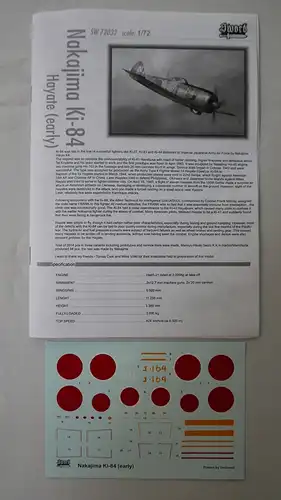 Sword Ki-84 Hayate (early)-1:72-SW 72032-Modellflieger-OVP-0993