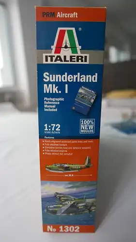 Italeri Sunderland Mk.I-1:72-1302-Bauteile versiegelt-Modellflieger-OVP-0984