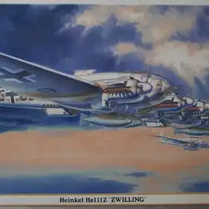Hasegawa Heinkel He 111Z `Zwilling´-1:72-00995-Bauteile versiegelt-Modellflieger-OVP-0971