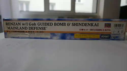 Hasegawa Renzan w/I Goh Guided Bomb &amp; Shindenkai `Mainland Defense´-1:72-00987-Modellflieger-OVP-0969