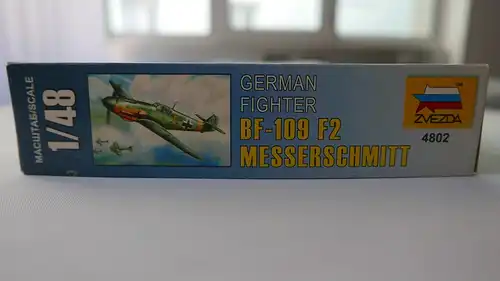 Zvezda Messerschmitt BF-109 F2 German Fighter-1:48-4802-Modellflieger-OVP-0968