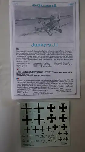 Eduard Junkers J.I-1:72-7045-Modellflieger-OVP-0935