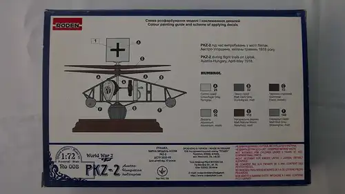 Roden PKZ-2 World War 1 Austro-Hungarian Helicopter-1:72-008-Modellflieger-OVP-0928