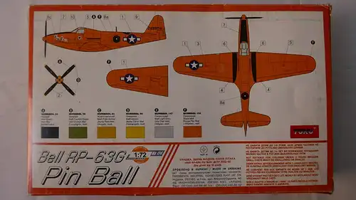 Toko Bell RP-63G Pin Ball-1:72-114-Modellflieger-OVP-0911