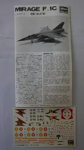 Hasegawa Mirage F.1C French Air Force Fighter-1:72-D18-Modellflieger-OVP-0902