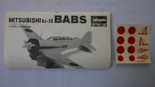 Hasegawa Mitsubishi BABS Ki-15-I-1:72-B3-Modellflieger-OVP-0899