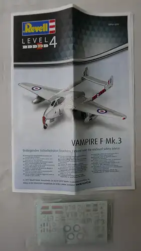 Revell Vampire F Mk.3-1:72-03934-Modellflieger-OVP-0893