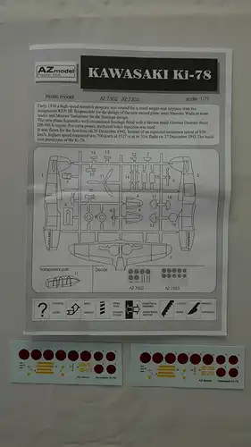 AZ model Kawasaki Ki-78a "Ken"-1:72-AZ 7303-Modellflieger-OVP-0862