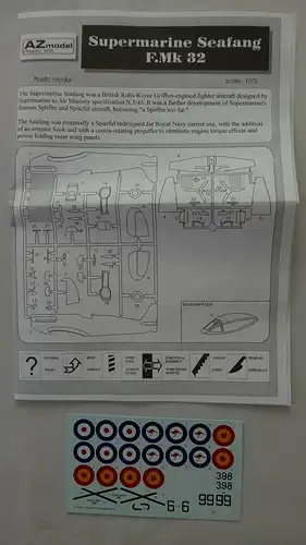 AZ model Supermarine Seafang F.Mk. 32-1:72-AZ 7300-Modellflieger-OVP-0861