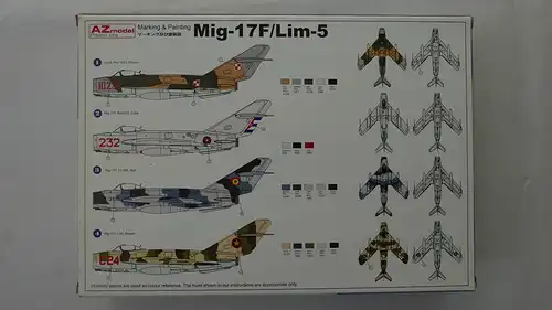 AZ model Mikoyan Gurevich Mig-17F/Lim-5 "Fresco-C"-1:72-AZ 7329-Modellflieger-OVP-0856