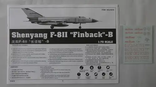 Trumpeter Shenyang F-8II "Finback"-B-1:72-01610-Bauteile versiegelt-Modellflieger-OVP-0806